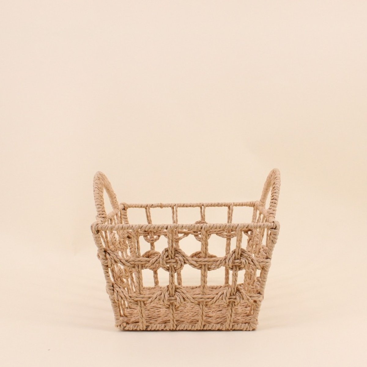 Set de 3 paniers tressés naturels beige, ORNAMI