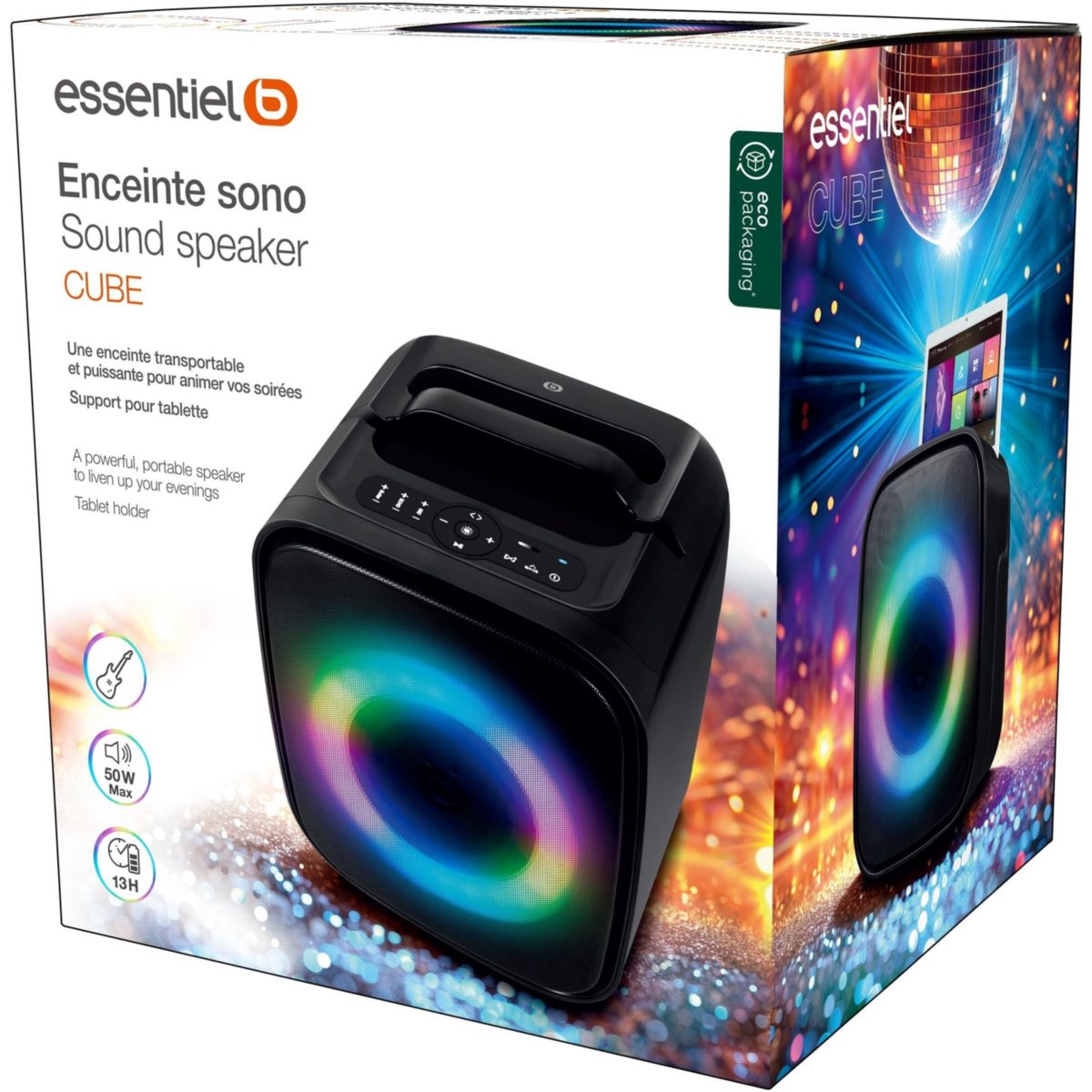 Enceinte sono Cube couleur unique, ESSENTIEL B