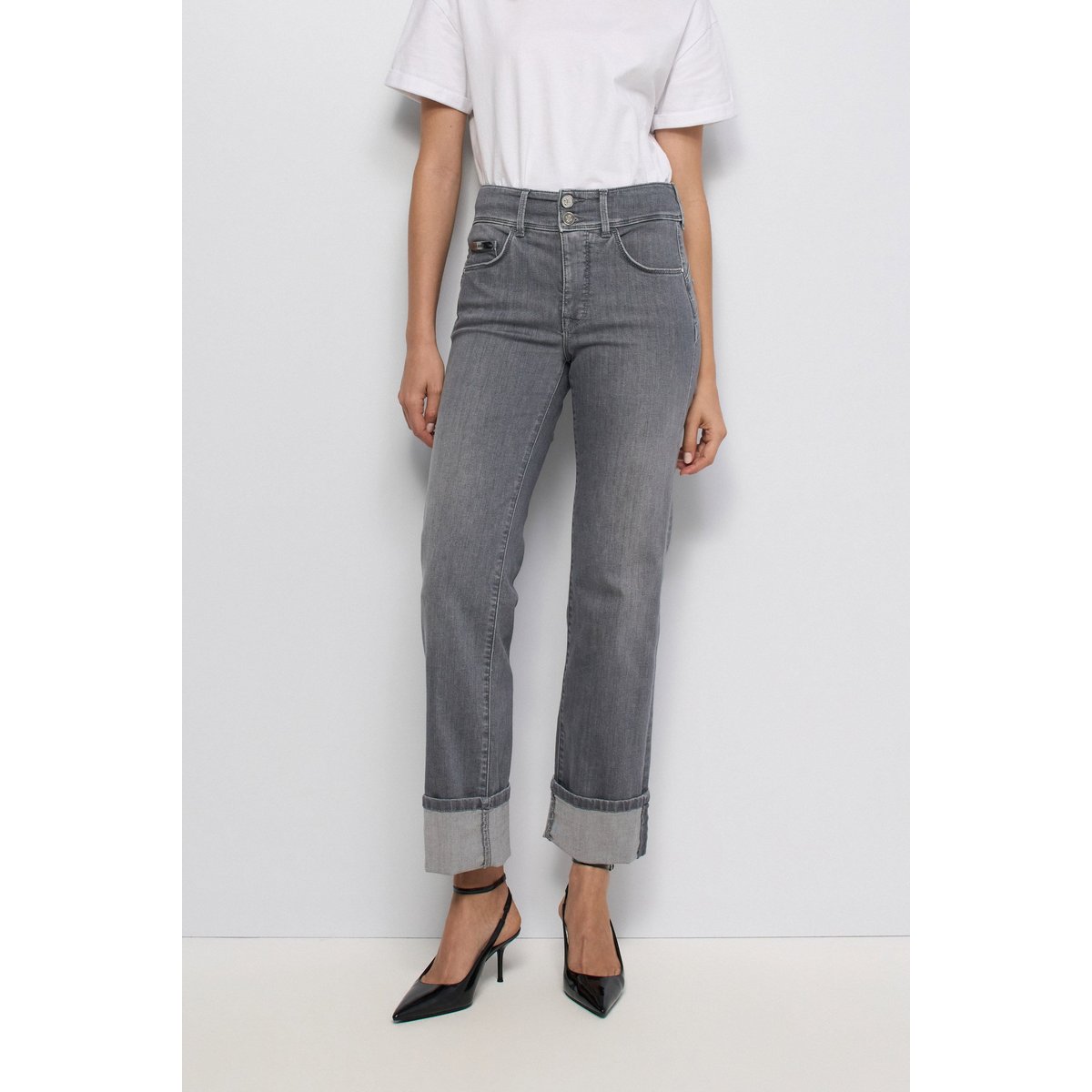 JEAN SECRET PUSH IN STRAIGHT gris, SALSA JEANS