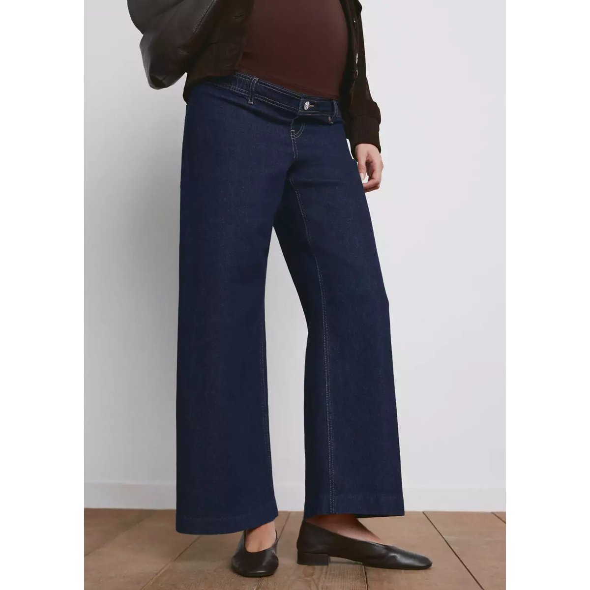 Jean large de grossesse bleu, MANGO