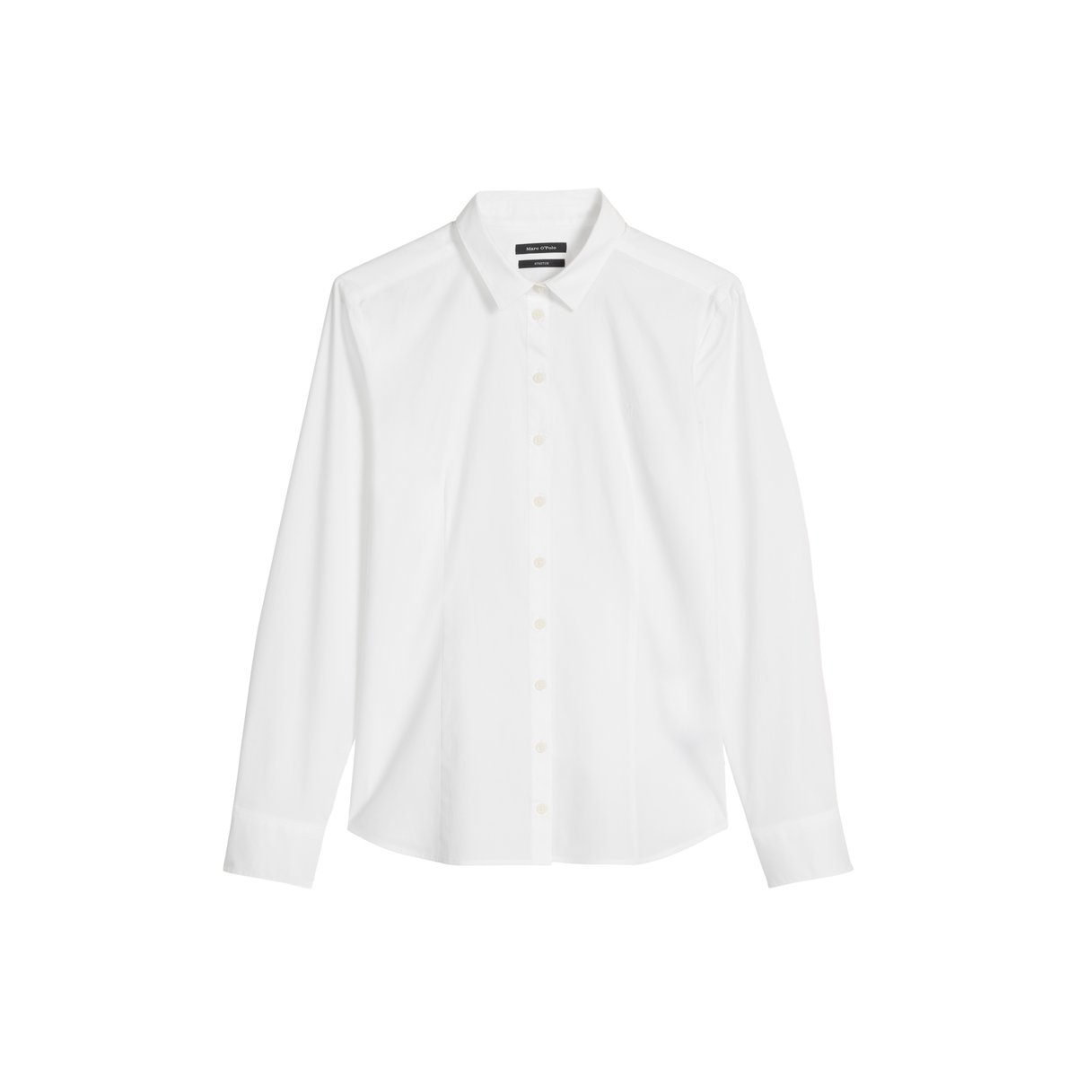 Blouse à manches longues en qualité popeline stretch blanc, MARC O'POLO