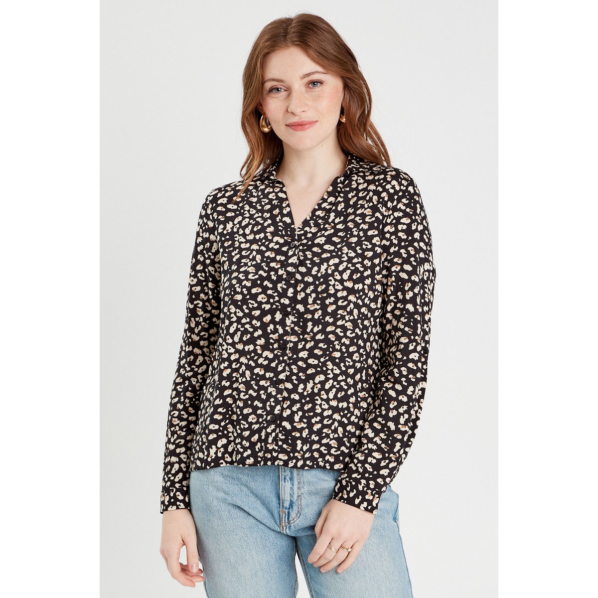 Chemise manches longues noir, CACHE CACHE