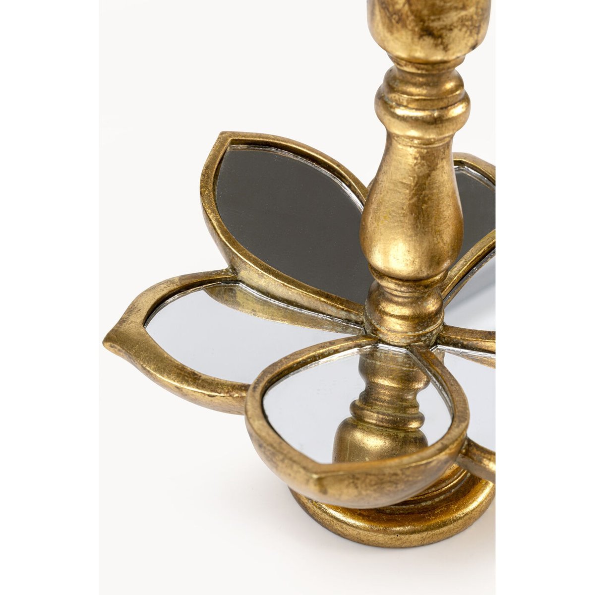 Bougeoir fleur dorée 21cm or, KARE DESIGN