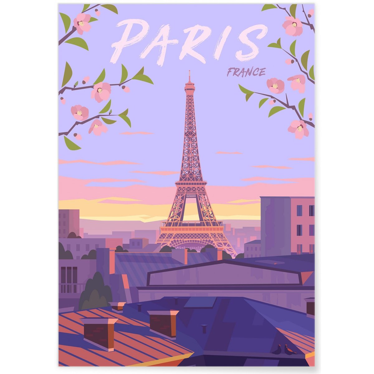 Affiche ville Paris 4 blanc, L'AFFICHERIE