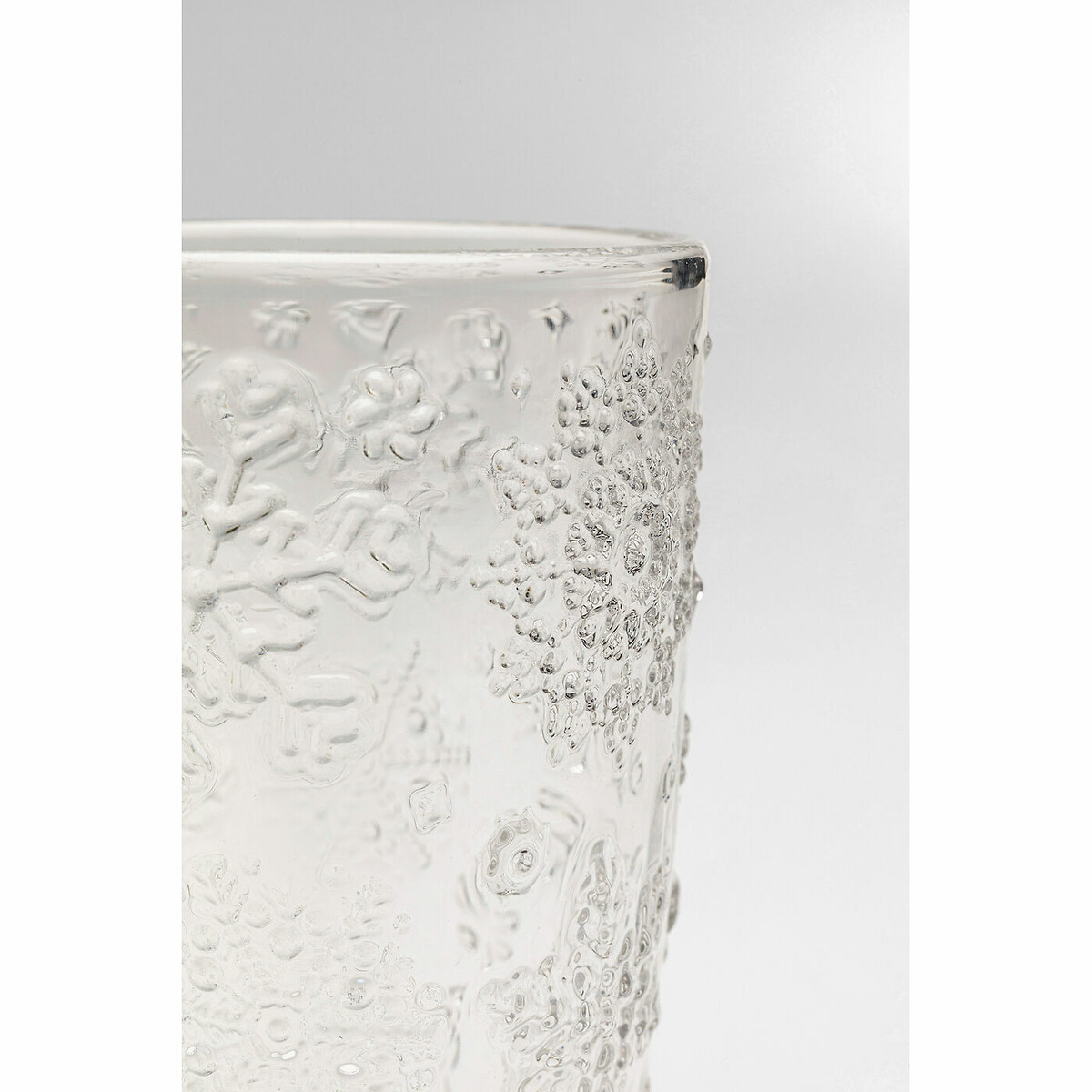Bicchiere acqua Ice Flowers chiaro vetro, KARE DESIGN
