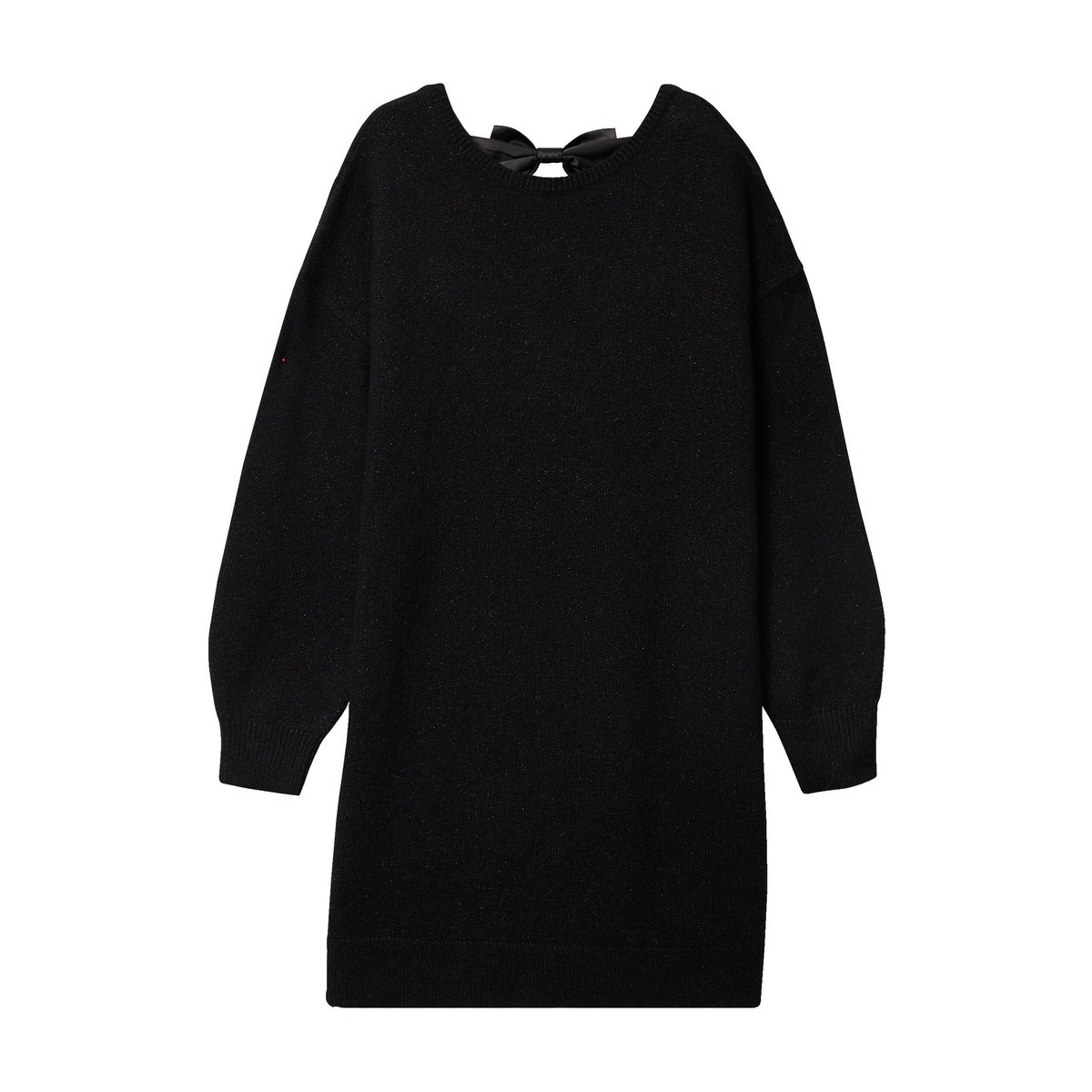 Robe pull fin manches longues noir, BONOBO