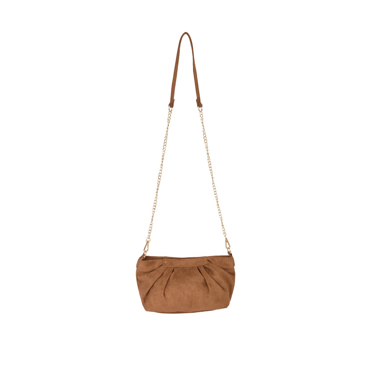 Sac bandoulière suédine marron cognac, MORGAN