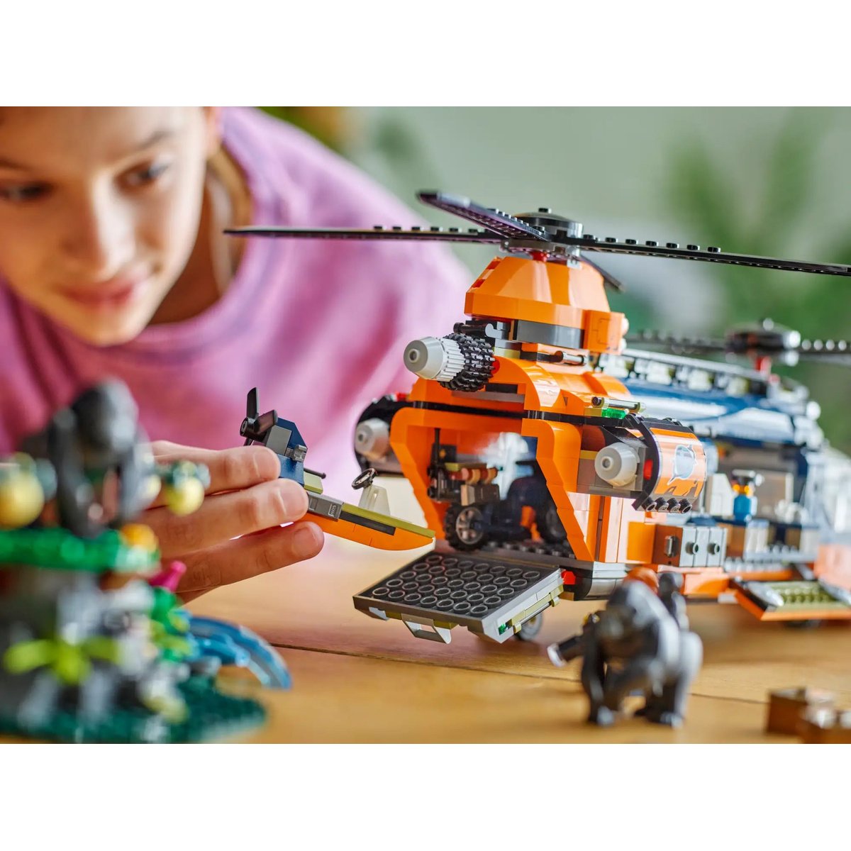 LEGO City - Hélicoptère d'Exploration Jungle avec Camp de Base - 60437 multicolore, LEGO