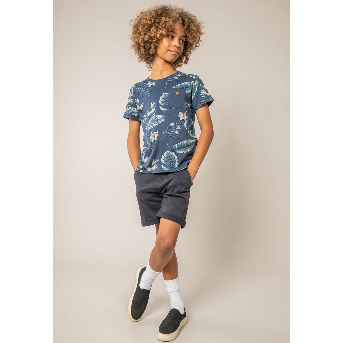 T-shirt garçon coton NUBIE indigo, DEELUXE