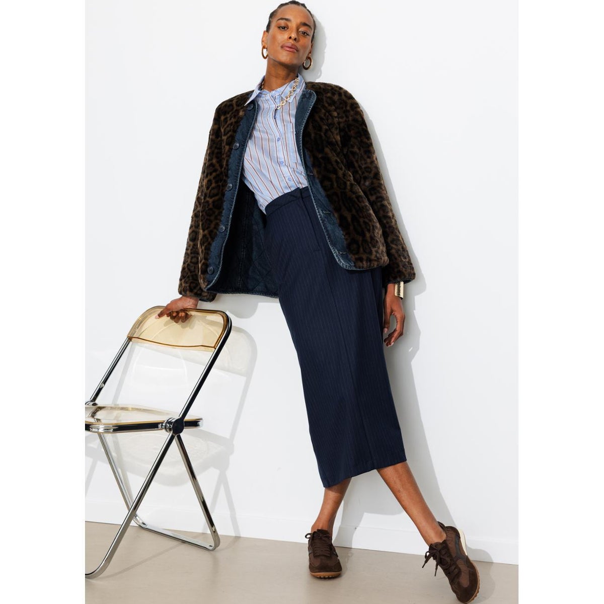 Veste courte réversible jean brut, PROMOD