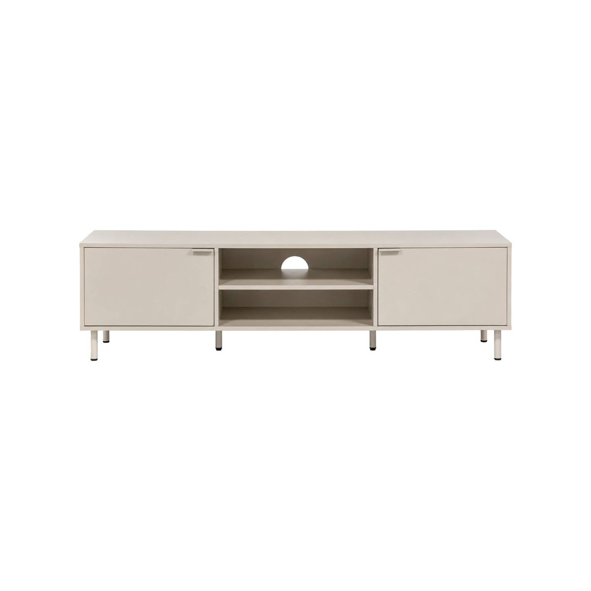 Meuble TV décor bois et métal 160cm ELLIE beige, SWEEEK