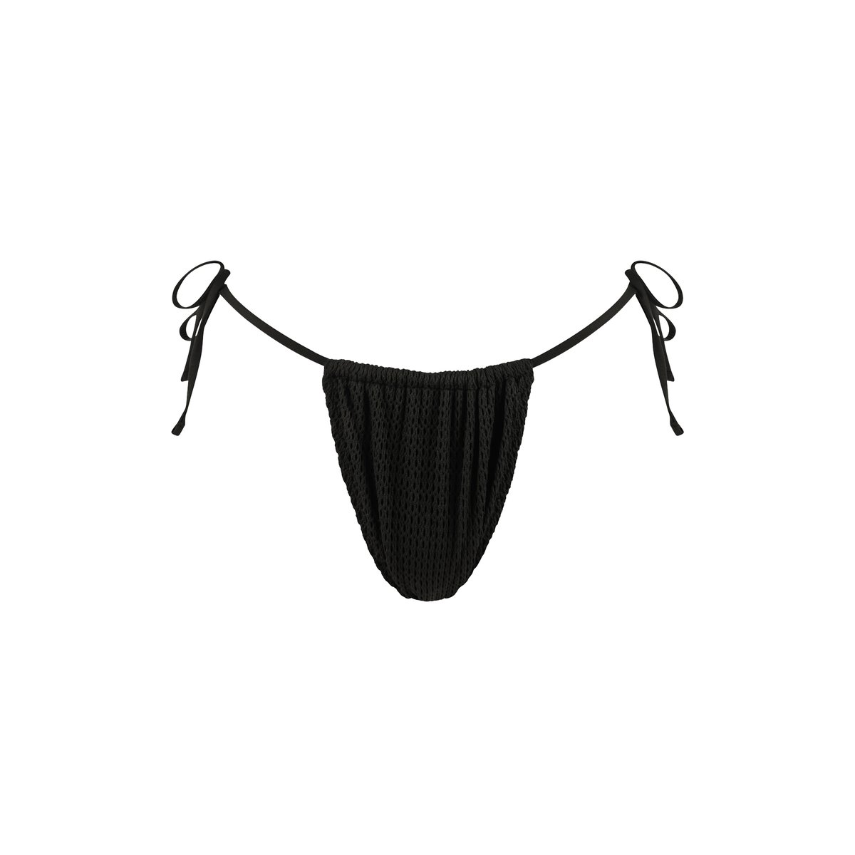 Bas maillot slip de bain bikini échancré réglable CALVI noir, LISCA