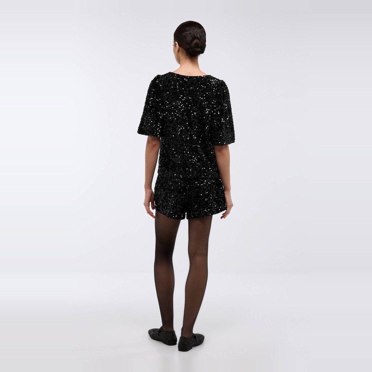 Short à sequins noir, MONOPRIX