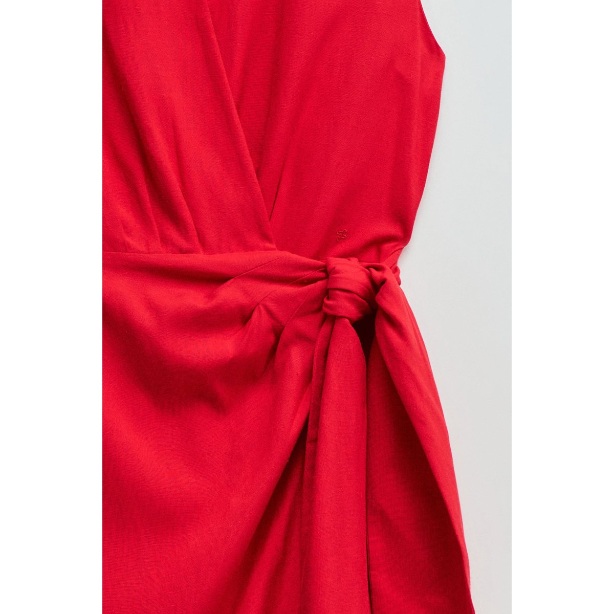 ROBE MIDI EN LIN rouge, SALSA JEANS