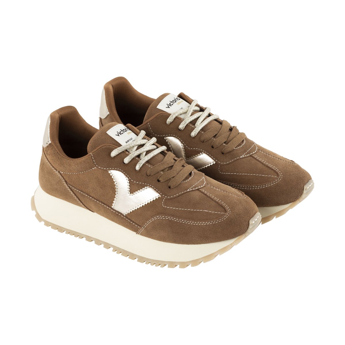 Basket Basse Cuir camel, VICTORIA