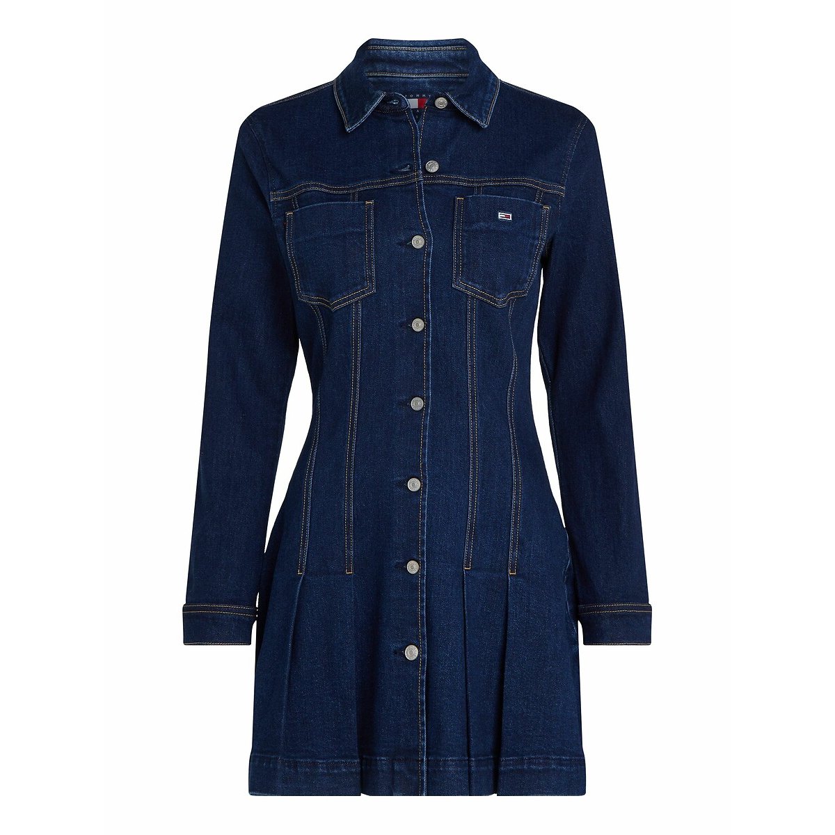 Denim Long Sleeve Dress denim, TOMMY JEANS