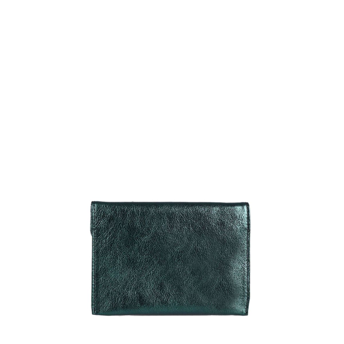 Porte-papiers Etincelle Irisée cuir petrole, ETRIER