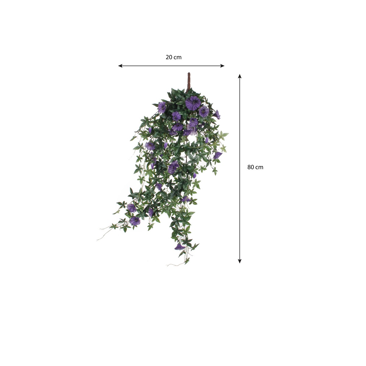Plante artificielle suspendue PETUNIA HANGING violet foncé, MICA DECORATIONS