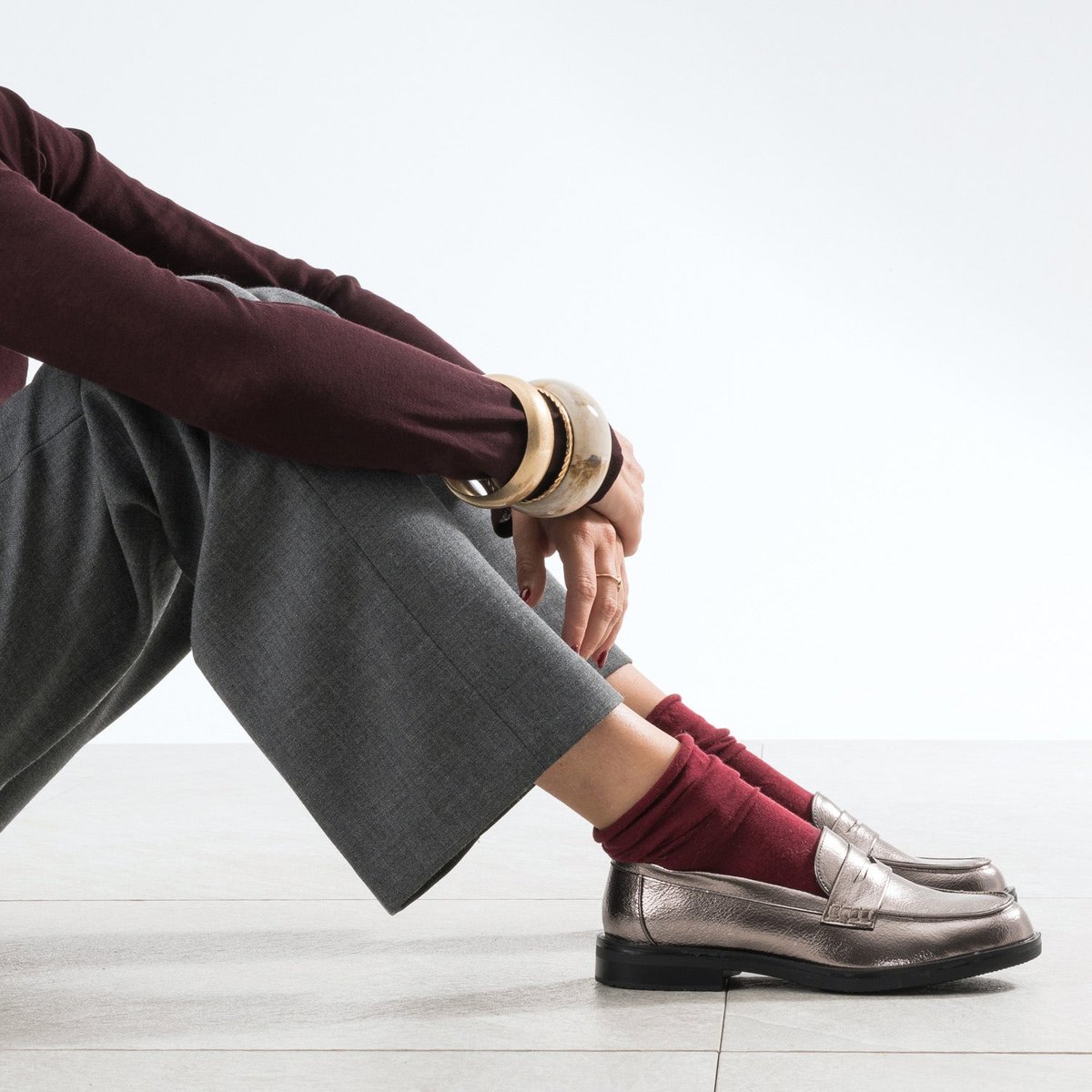 Mocassin GOLDA argent, ERAM