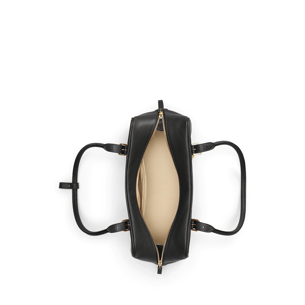 Schulterhandtasche MARCY aus Leder schwarz, LAUREN RALPH LAUREN