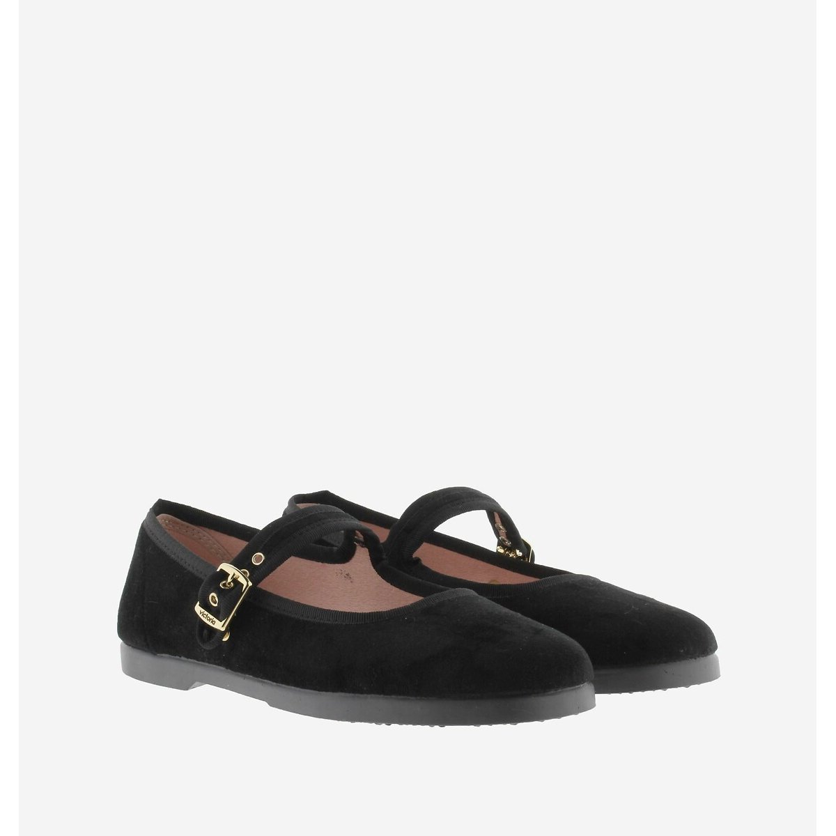 Ballerines talon plat noir, VICTORIA