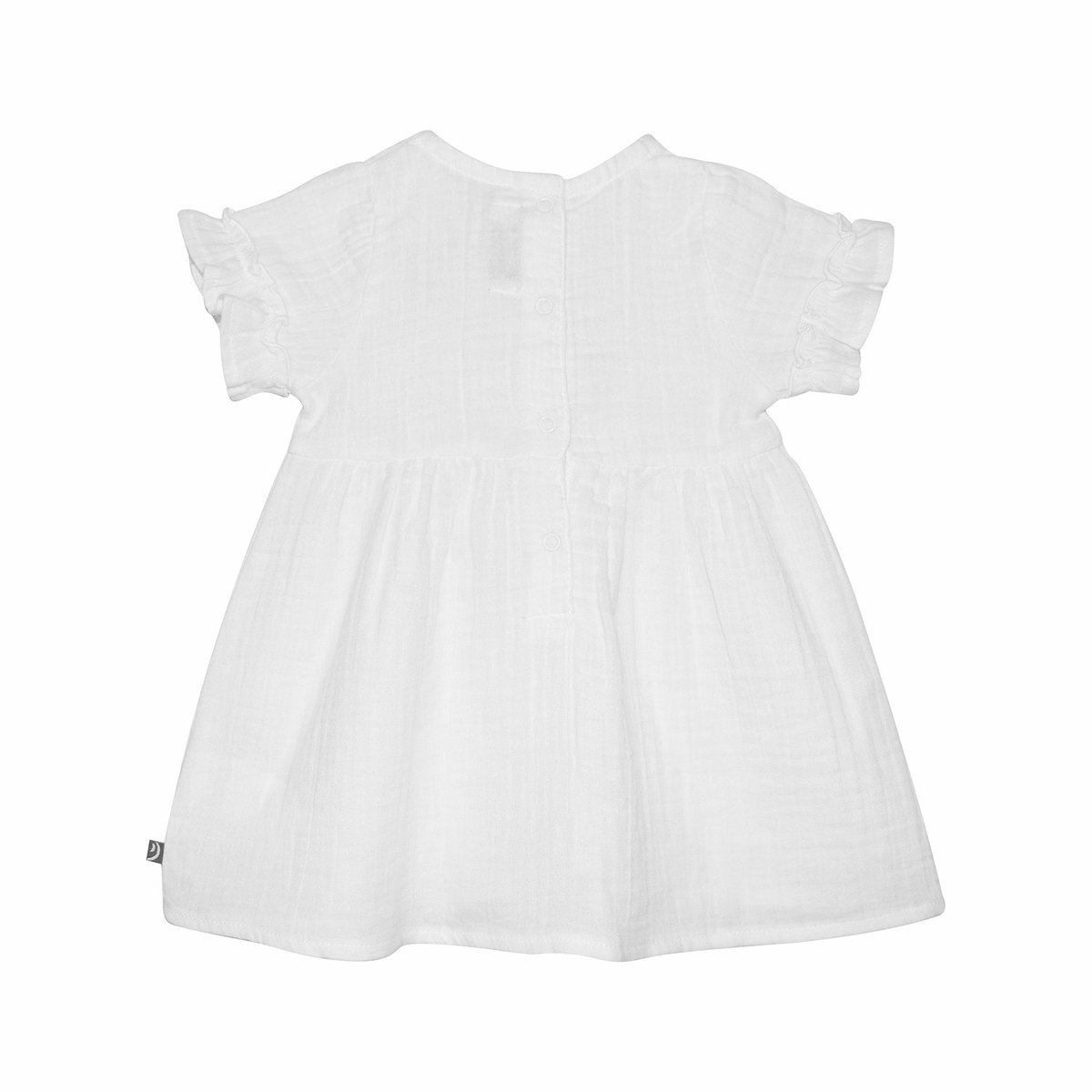 Robe renelle manches courtes bebe blanc, SUCRE D'ORGE