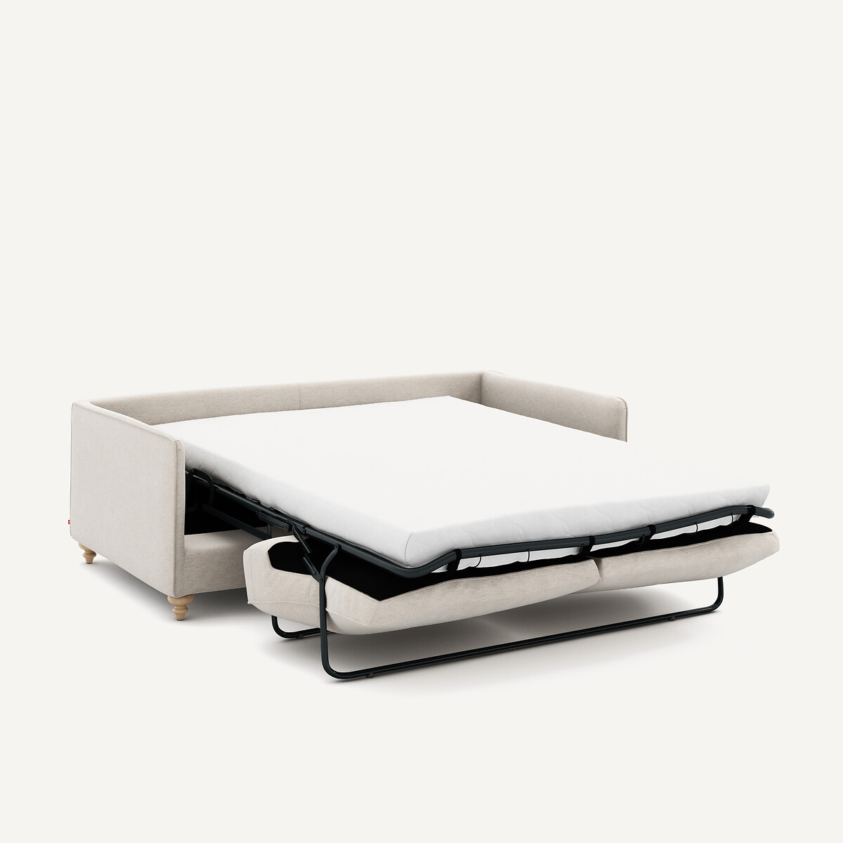 3-Sitzer-Sofa, umwandelbar, aus meliertem Leinen, LAZARE elfenbein, AM.PM