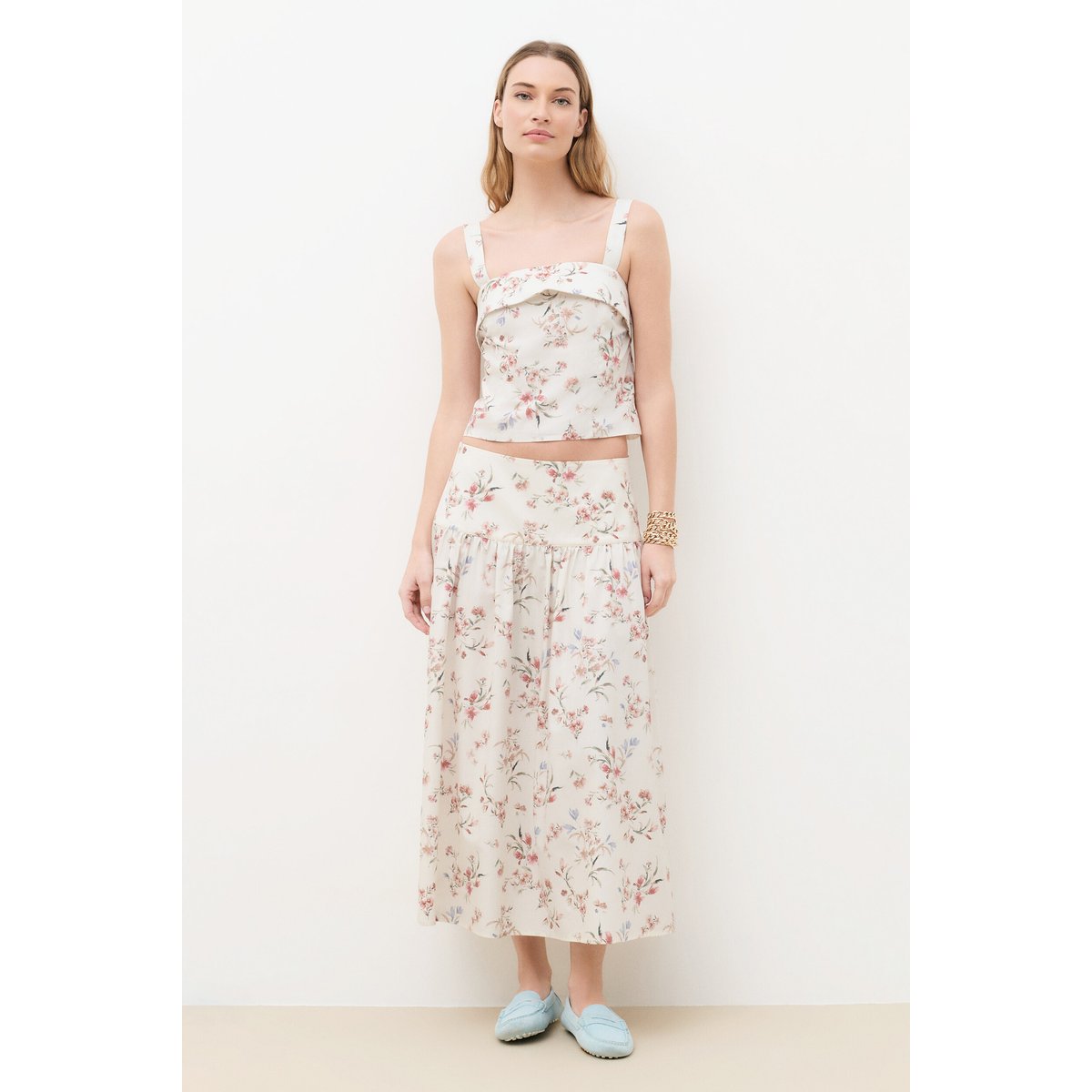 Chemise droite col carré CHEMISE CLYDIA ivoire, CAROLL