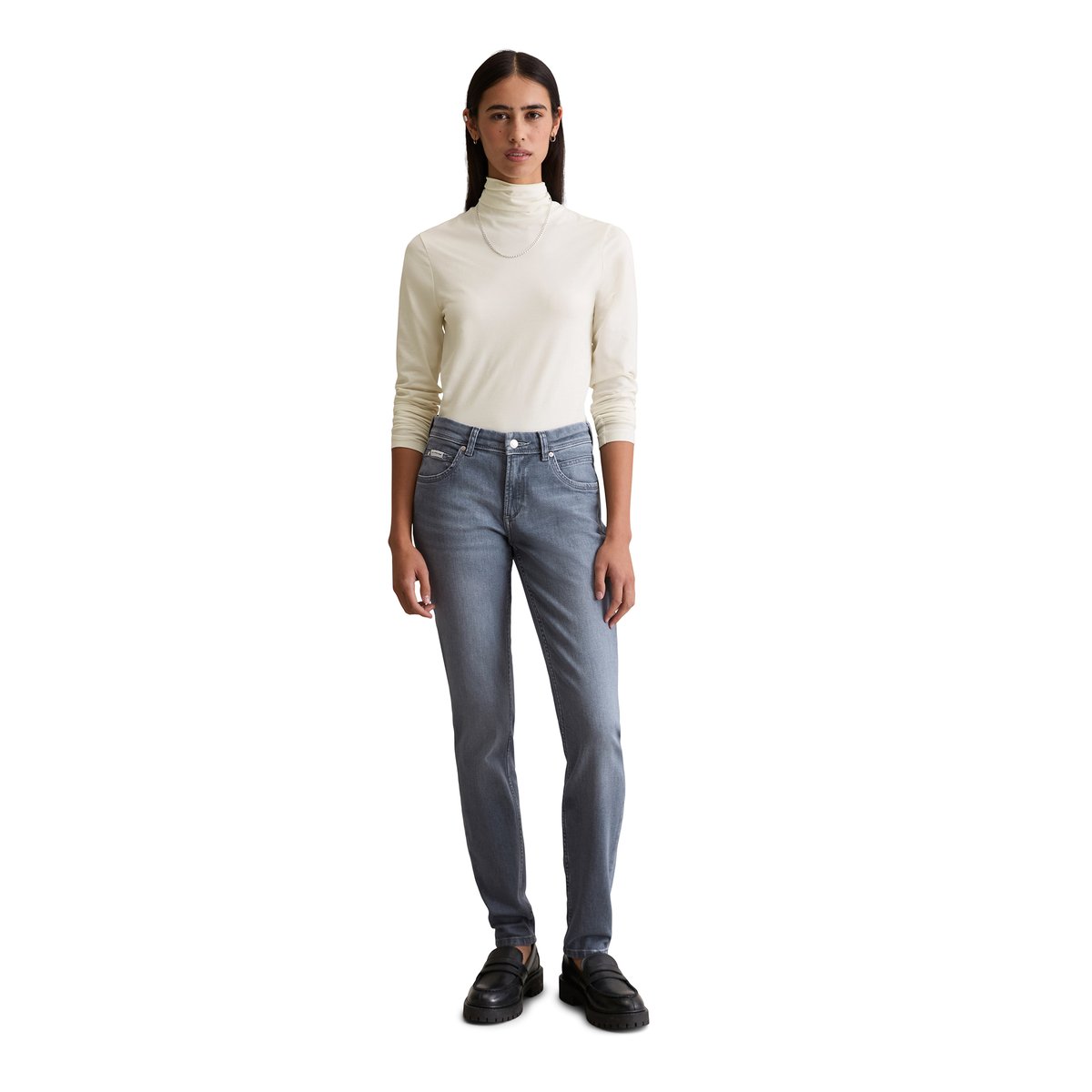 Jeans modèle Alva slim en mélange de coton organique bleu clair, MARC O’POLO DENIM