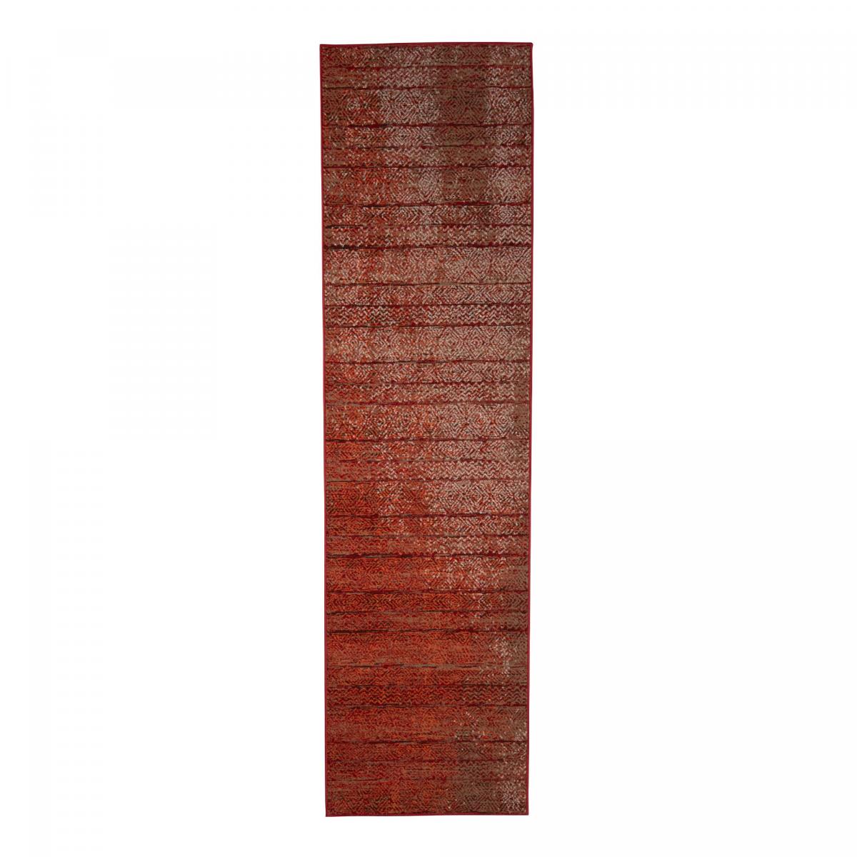 Tapis berbère tissé motif ethnic LYN1 CHILA rouge, UN AMOUR DE TAPIS