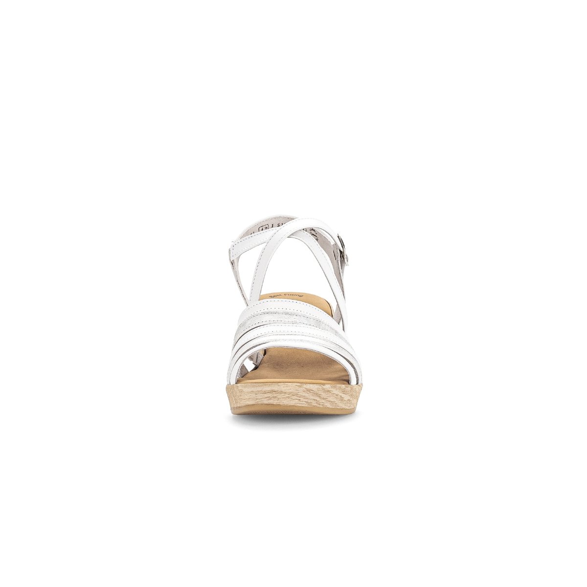 Sandales en nubuck à talon compensé blanc, GABOR