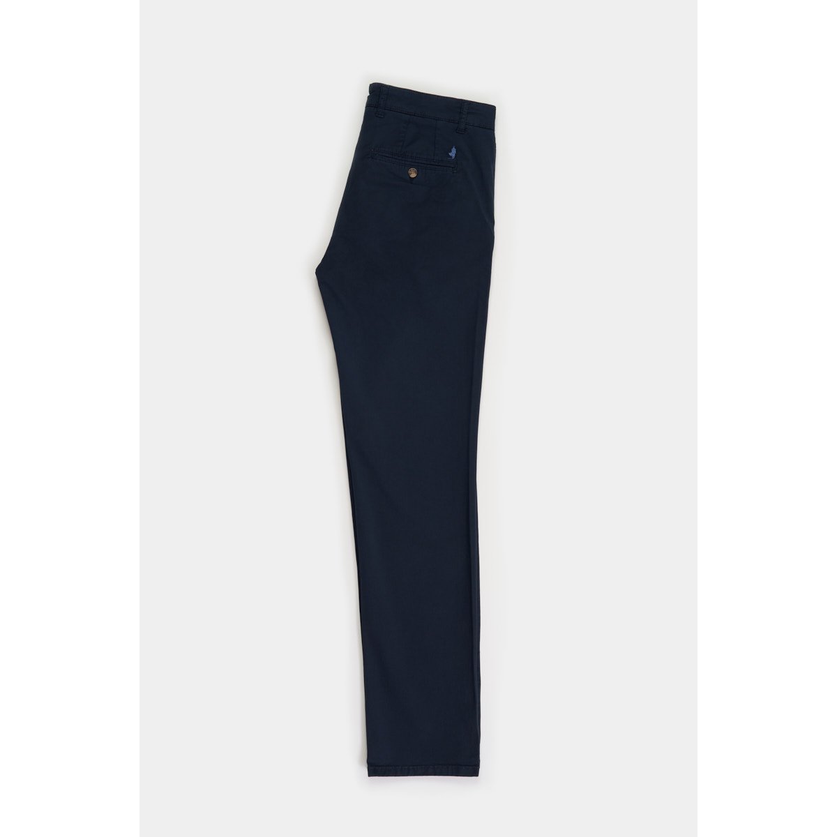 Pantalon Chino gabardine uni bleu marine, MCS