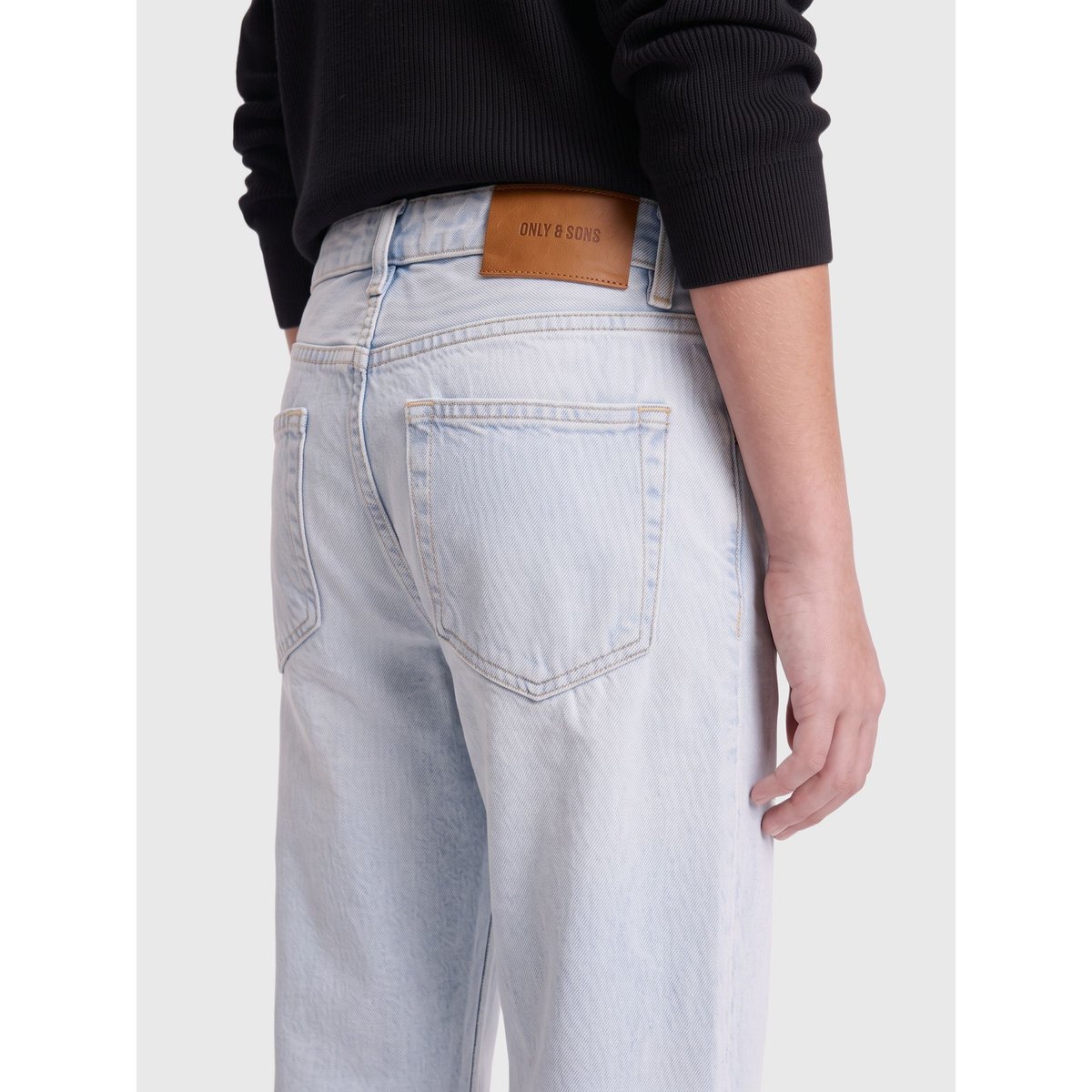 Coupe Regular light blue bleached denim, ONLY & SONS JUNIOR