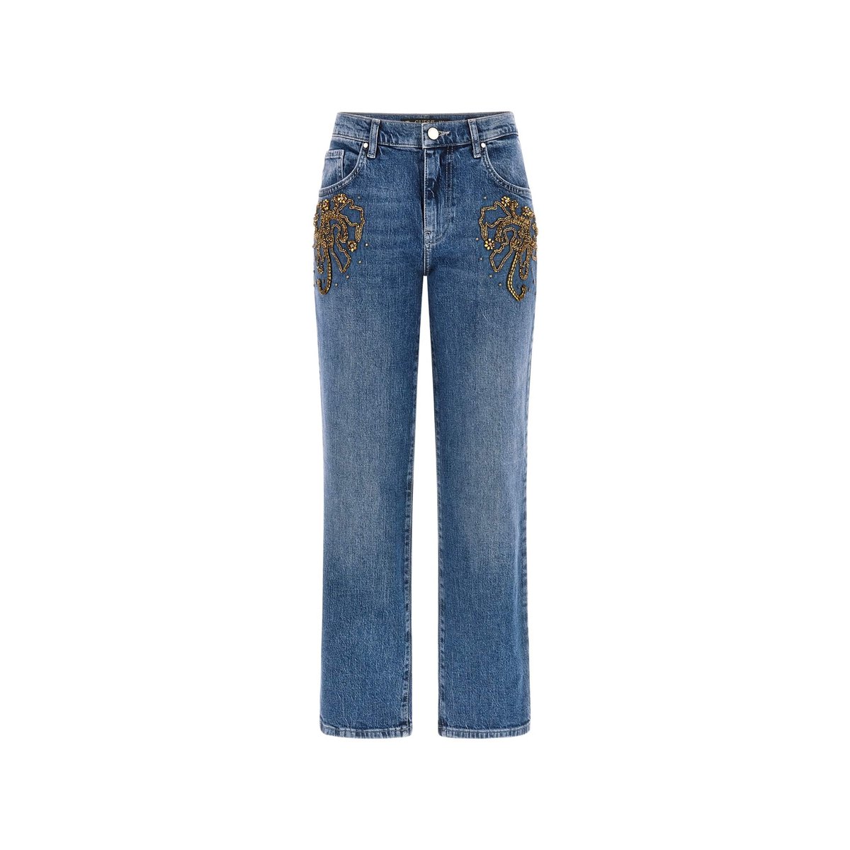 Jean Droit Perles bleu, GUESS