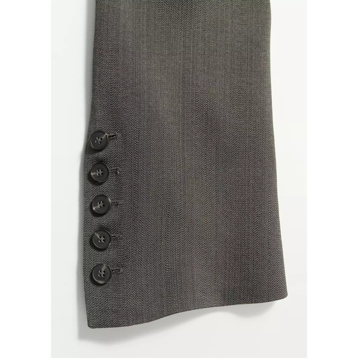Blazer de tailleur à taille ajustée noir, MANGO