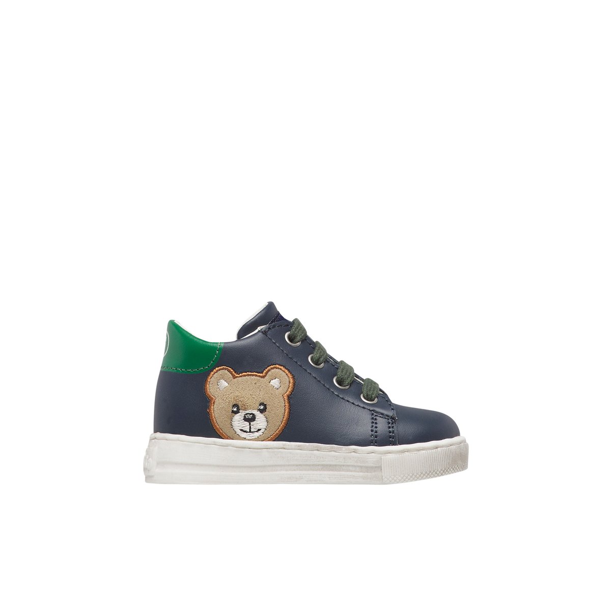 Baskets en cuir GEORDI 3 bleu-vert-, FALCOTTO