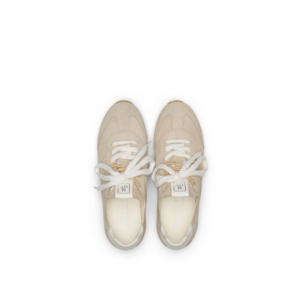Baskets Modèle Fabiana avec double laçage beige, MARC O'POLO