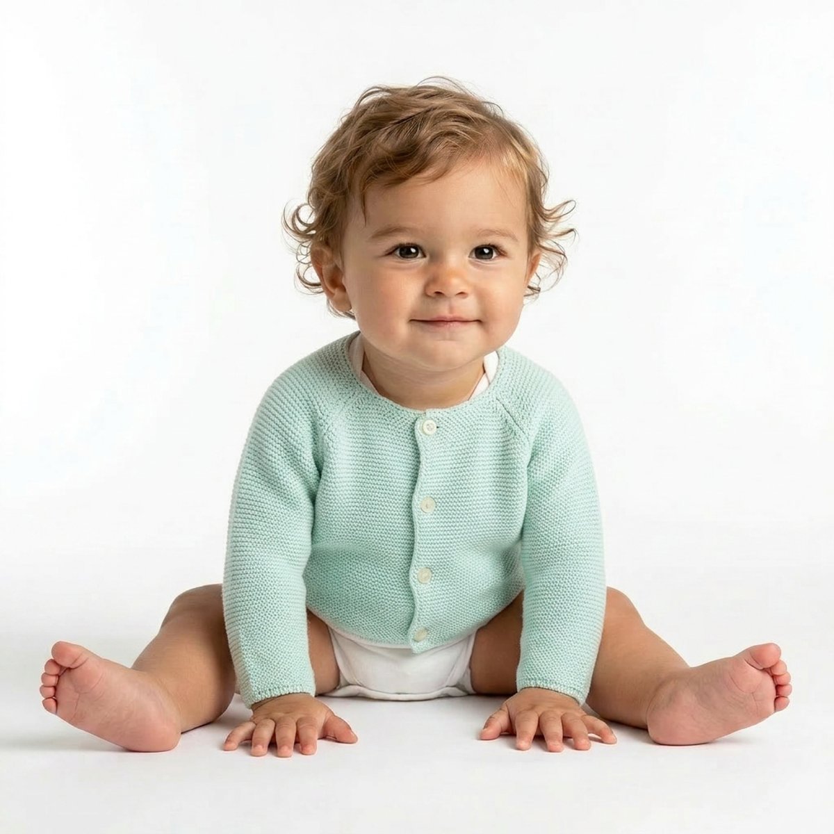Cardigan bébé - Très bon état vert, JACADI