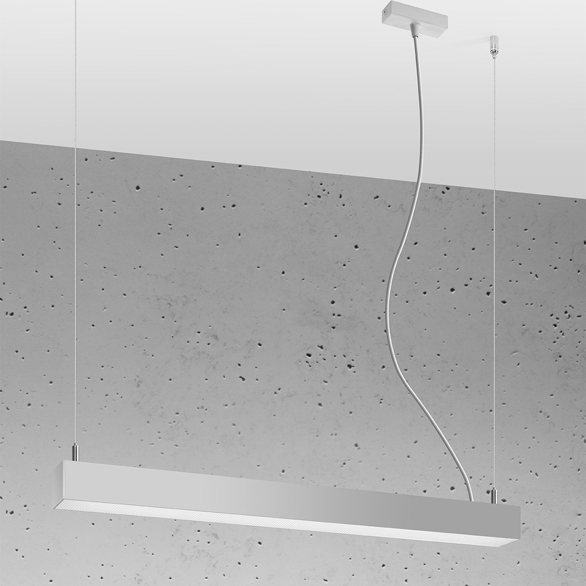 Suspension Aluminium Gris LED 1 Pinne gris, EDEN