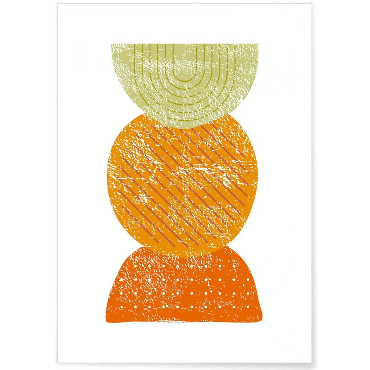 Affiche Abstrait 2 blanc, L'AFFICHERIE