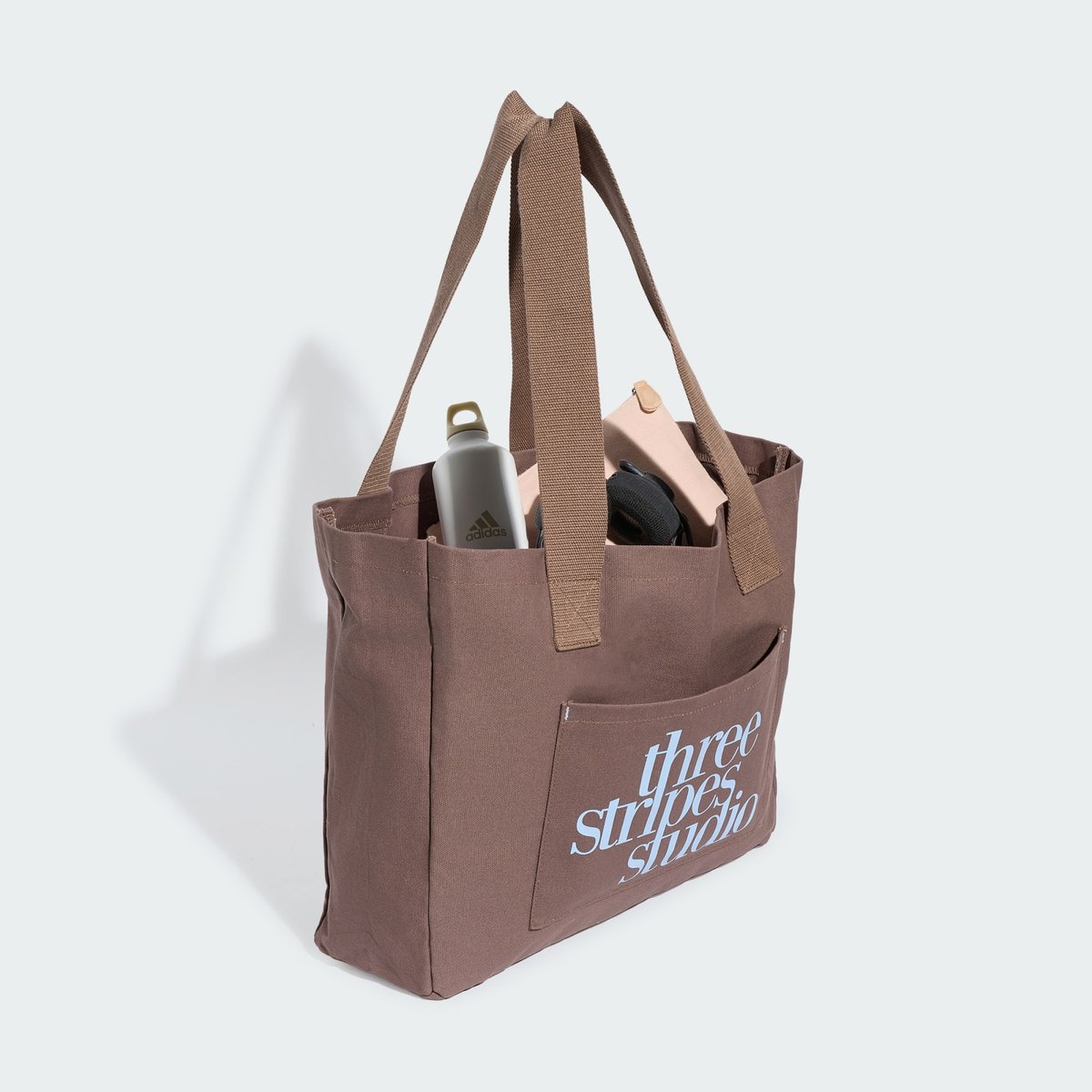 Tote Bag Toile 3 Bandes Studio Tote Bag Toile 3 Bandes Studio earth strata / glow blue / white, adidas Performance