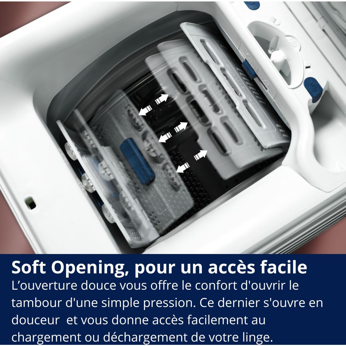 Lave linge top EW7T3733BA couleur unique, ELECTROLUX
