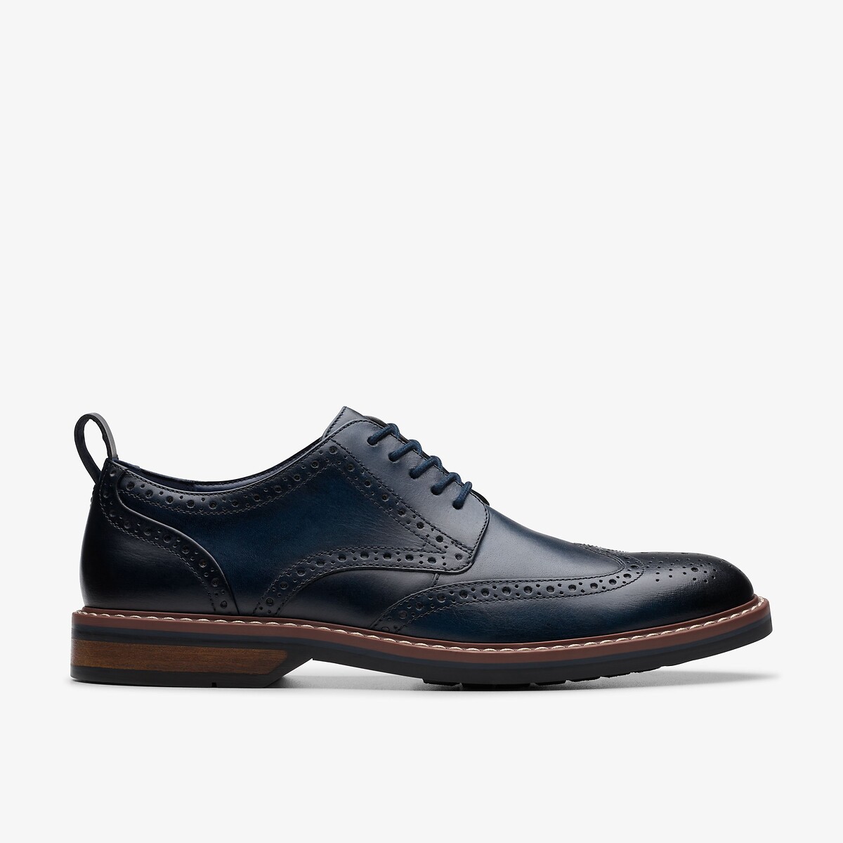 Derby's in leer Aldwin Limit marineblauw, CLARKS