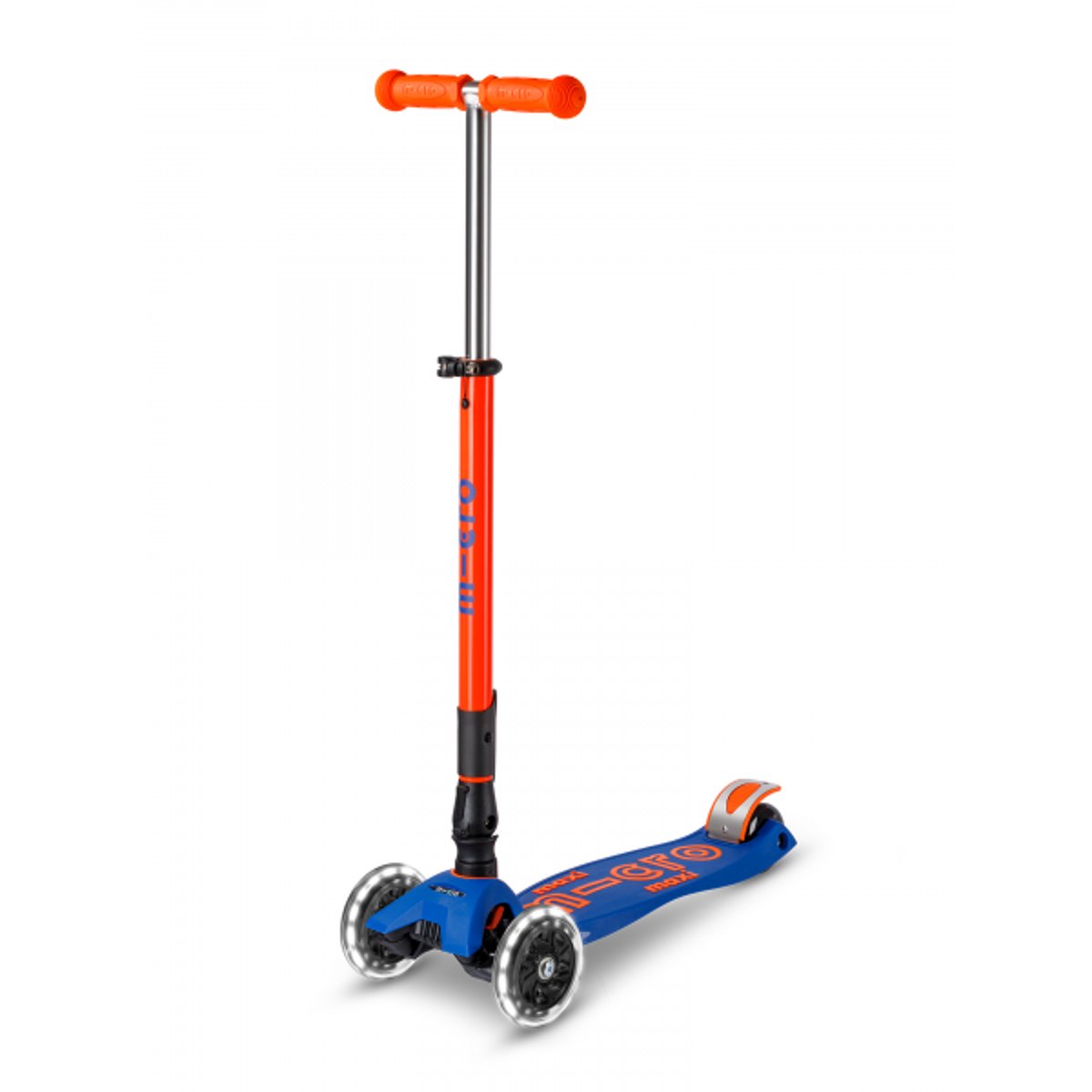 Maxi Micro Deluxe pliable LED - Néon orange, MICRO MOBILITY