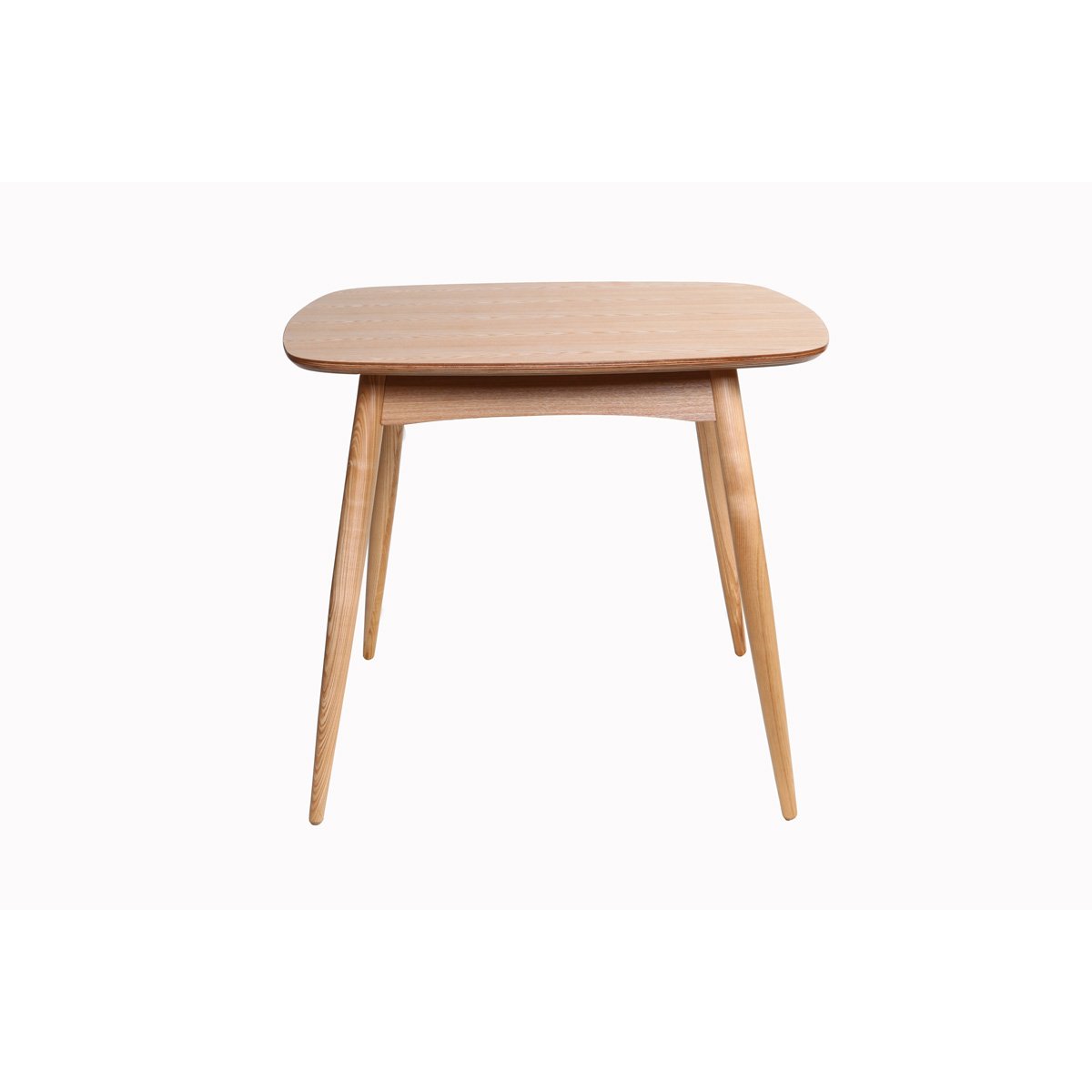 Table à manger scandinave carrée frêne naturel L90 cm BALTIK naturel, MILIBOO