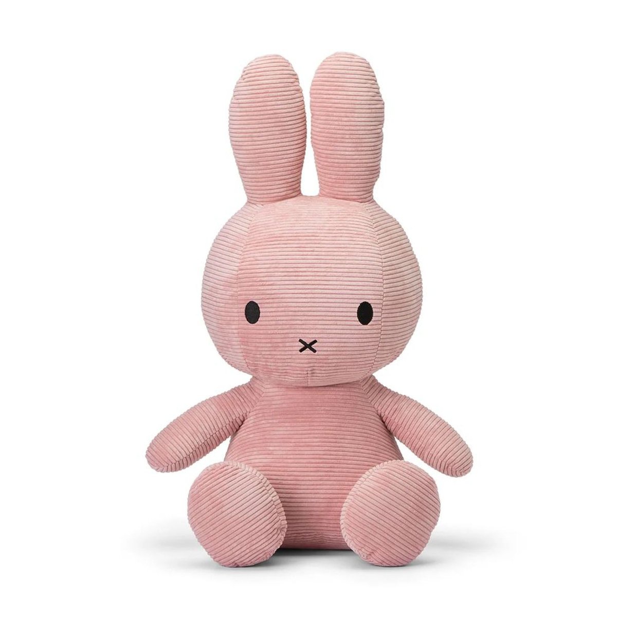 Peluche géante lapin Miffy velours côtelé rose, BON TON TOYS