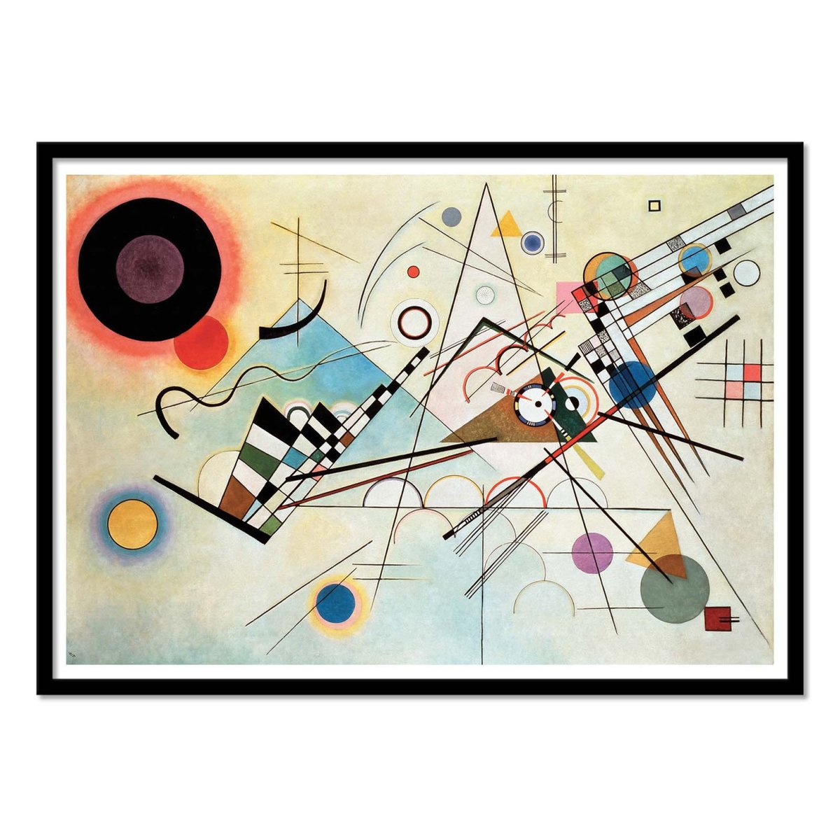 Affiche d'art - Composition VIII 1923 - Wassily Kandinsky couleur unique, WALL EDITIONS