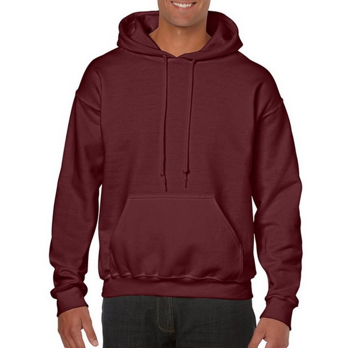 Sweat à capuche bordeaux, GILDAN