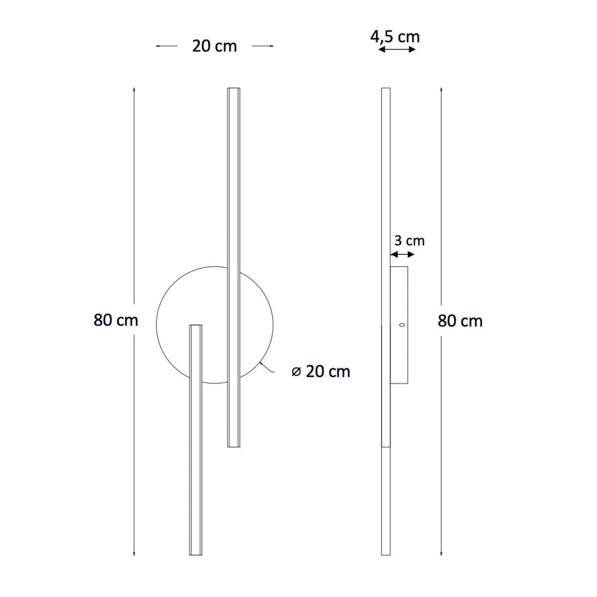 Applique LED minimaliste dorée - PIA laiton, KOSILUM