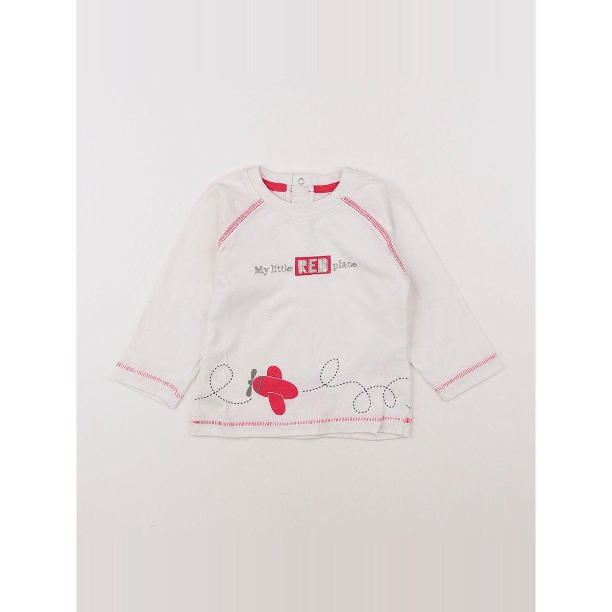 Tee-shirt - Bon état blanc, rose, VERTBAUDET